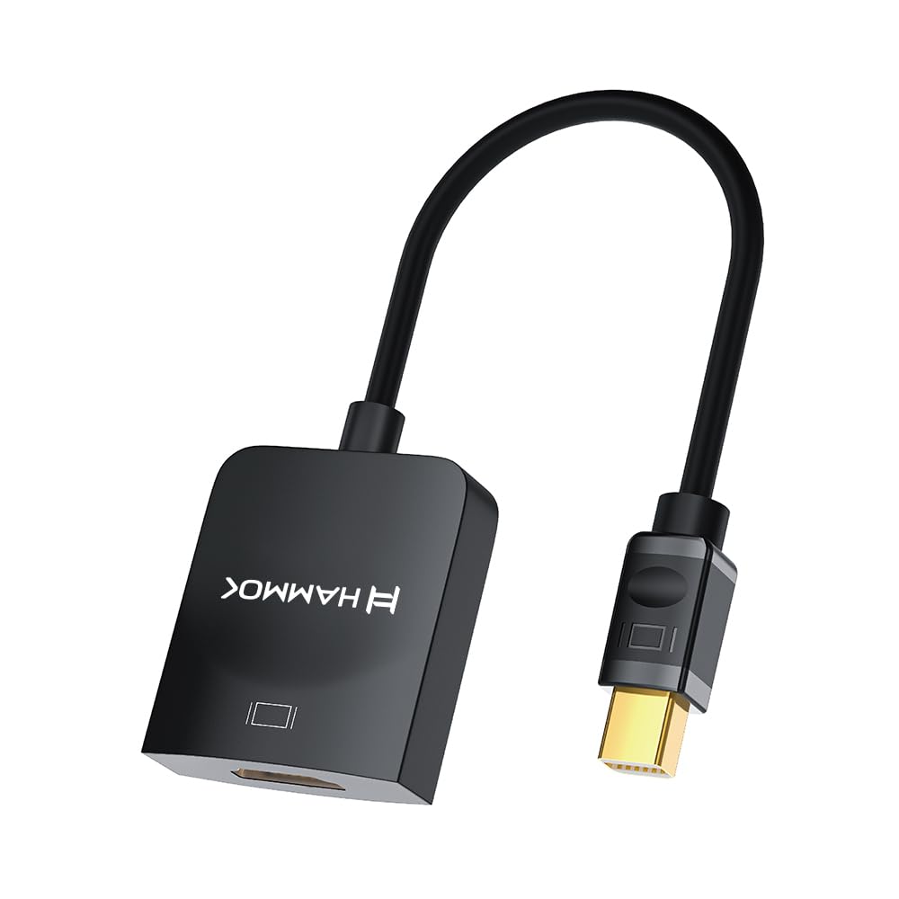 HAMMOK Mini DisplayPort to HDMI Adapter, 2K*4K*30HZ 1080p - Mini DP to HDMI Video Converter Adapter Compatible with MacBook Air/Pro, Microsoft Surface Pro/Dock, Monitor, Projector - Image 2